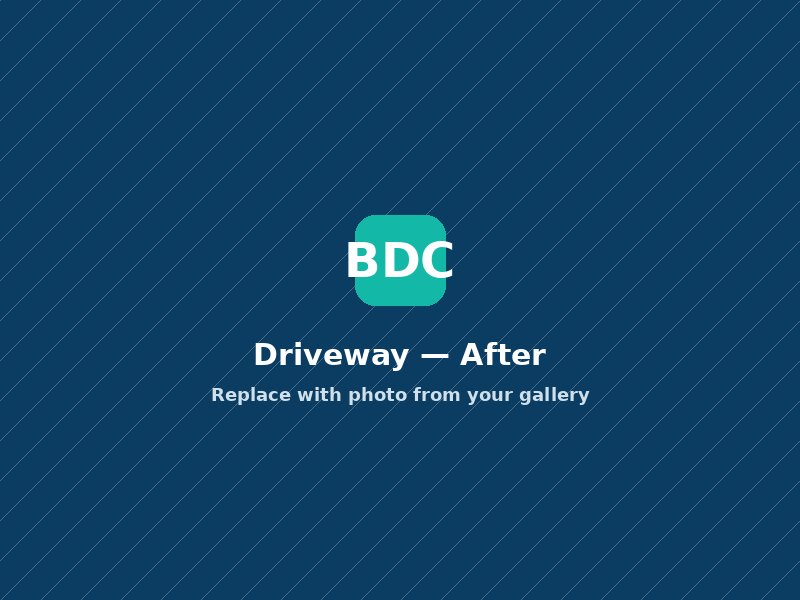 Same driveway after professional cleaning and re-sanding